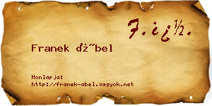 Franek Ábel névjegykártya